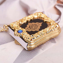 Load image into Gallery viewer, Muslim Islamic Mini Pendant Keychains Key Rings For Koran Ark Quran Book Real Paper Can Read Small Religious Jewelry For Women