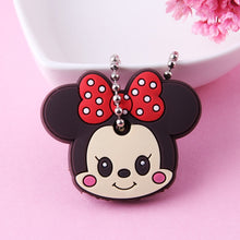 Load image into Gallery viewer, Cute Cartoon Keychain Silicone Stitch Protective Key Case Cover for Key Control Dust Cap Holder Gift Women Key Chain
