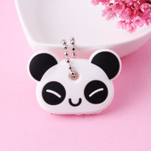 Load image into Gallery viewer, Cute Cartoon Keychain Silicone Stitch Protective Key Case Cover for Key Control Dust Cap Holder Gift Women Key Chain