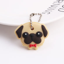 Load image into Gallery viewer, Cute Cartoon Keychain Silicone Stitch Protective Key Case Cover for Key Control Dust Cap Holder Gift Women Key Chain