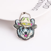 Load image into Gallery viewer, Cute Cartoon Keychain Silicone Stitch Protective Key Case Cover for Key Control Dust Cap Holder Gift Women Key Chain