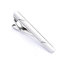 Load image into Gallery viewer, 1 pcs Colourful Tie Clip For Men Metal Silver Gold Tone Simple Bar Clasp Practical Black Navy Blue Necktie Clasp
