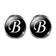 Load image into Gallery viewer, Men's Fashion A-Z Single Alphabet Cufflinks Silver Color Letter Cuff Button for Male Gentleman Shirt Wedding Cuff Links Gifts
