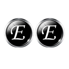 Load image into Gallery viewer, Men's Fashion A-Z Single Alphabet Cufflinks Silver Color Letter Cuff Button for Male Gentleman Shirt Wedding Cuff Links Gifts
