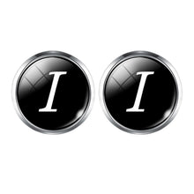 Load image into Gallery viewer, Men's Fashion A-Z Single Alphabet Cufflinks Silver Color Letter Cuff Button for Male Gentleman Shirt Wedding Cuff Links Gifts
