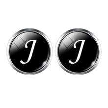 Load image into Gallery viewer, Men's Fashion A-Z Single Alphabet Cufflinks Silver Color Letter Cuff Button for Male Gentleman Shirt Wedding Cuff Links Gifts
