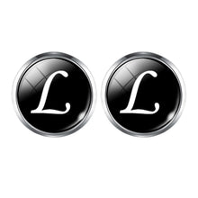 Load image into Gallery viewer, Men's Fashion A-Z Single Alphabet Cufflinks Silver Color Letter Cuff Button for Male Gentleman Shirt Wedding Cuff Links Gifts
