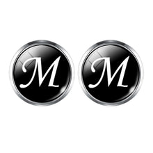 Load image into Gallery viewer, Men's Fashion A-Z Single Alphabet Cufflinks Silver Color Letter Cuff Button for Male Gentleman Shirt Wedding Cuff Links Gifts
