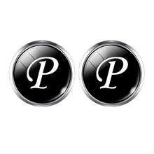 Load image into Gallery viewer, Men's Fashion A-Z Single Alphabet Cufflinks Silver Color Letter Cuff Button for Male Gentleman Shirt Wedding Cuff Links Gifts
