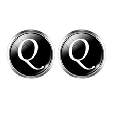 Load image into Gallery viewer, Men's Fashion A-Z Single Alphabet Cufflinks Silver Color Letter Cuff Button for Male Gentleman Shirt Wedding Cuff Links Gifts
