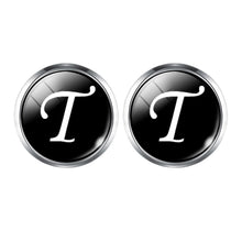 Load image into Gallery viewer, Men's Fashion A-Z Single Alphabet Cufflinks Silver Color Letter Cuff Button for Male Gentleman Shirt Wedding Cuff Links Gifts
